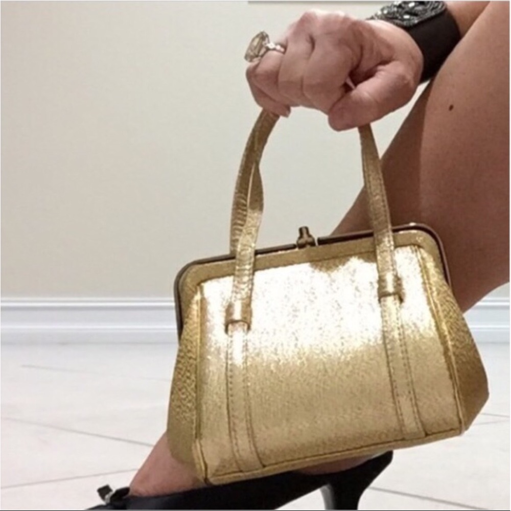 Vintage Harry Levine Gold Evening Bag